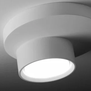 Sale TECNICO by Sforzin Plafonnier Demetra, Ø 16 cm, blanc, plâtre, GX53