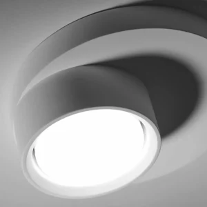 Sale TECNICO by Sforzin Plafonnier Demetra, Ø 16 cm, blanc, plâtre, GX53