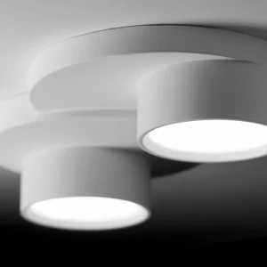 Cheap TECNICO by Sforzin Plafonnier Demetra, à 2 lampes, 29 cm, blanc, plâtre, GX53