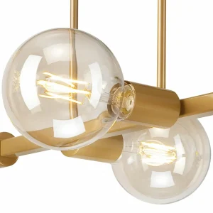Discount Lamkur Plafonnier Eliza, à quatre lampes, doré
