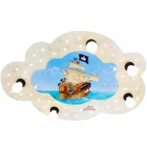 Sale Elobra Plafonnier en forme de nuage Capt'n Sharky à LED