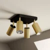 Outlet Nowodvorski Lighting Plafonnier Eye Spot à 4 lampes, noir/laiton