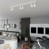 New EMIBIG LIGHTING Plafonnier Flash, blanc, à 6 lampes, métal