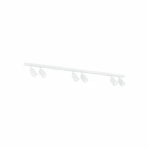 New EMIBIG LIGHTING Plafonnier Flash, blanc, à 6 lampes, métal