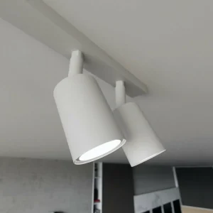 New EMIBIG LIGHTING Plafonnier Flash, blanc, à 6 lampes, métal