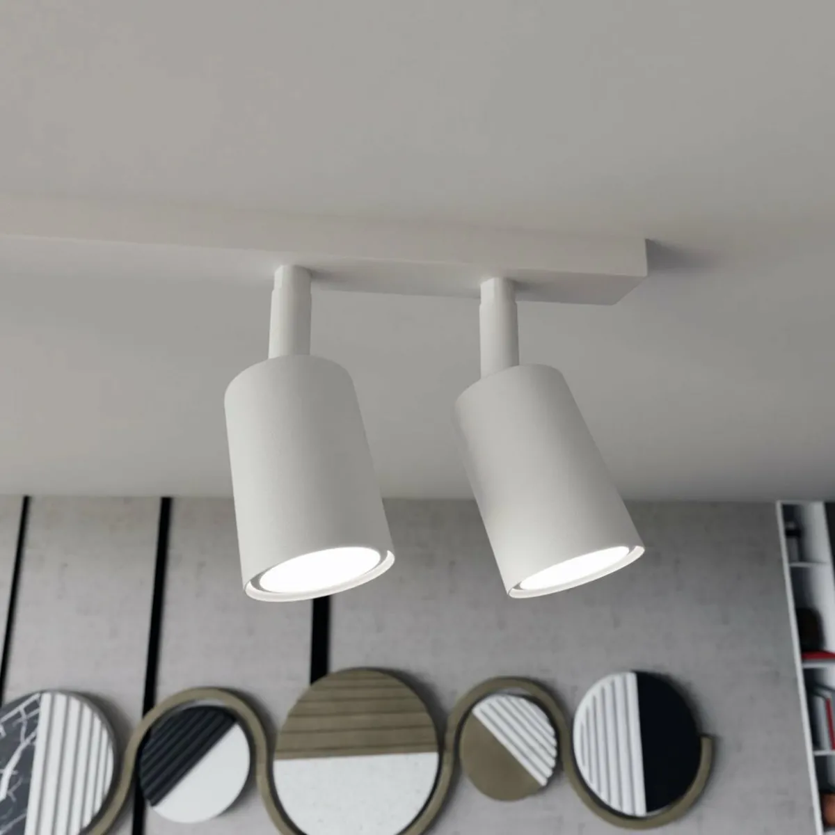 plafonnier_flash_blanc___lampes_mtal_5.webp New EMIBIG LIGHTING Plafonnier Flash, blanc, à 6 lampes, métal