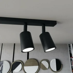 Cheap EMIBIG LIGHTING Plafonnier Flash, noir, 4 lampes, métal