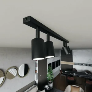 Cheap EMIBIG LIGHTING Plafonnier Flash, noir, 4 lampes, métal