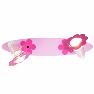 Best Sale Elobra Plafonnier Fleurs, rose, panneau, à 2 lampes