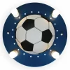 Store Elobra Plafonnier Football, 4 lampes bleu foncé-blanc