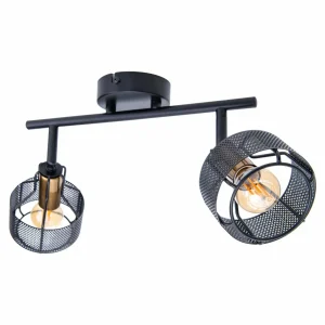 Outlet Näve Plafonnier Foro, à deux lampes, noir/doré