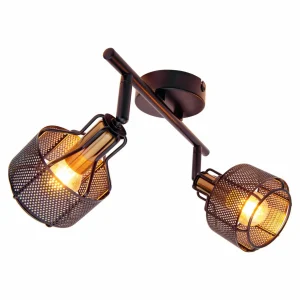 Outlet Näve Plafonnier Foro, à deux lampes, noir/doré