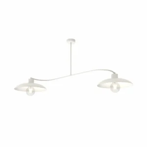 New EMIBIG LIGHTING Plafonnier Foster, à 2 lampes, 100 cm, blanc, métal, E27