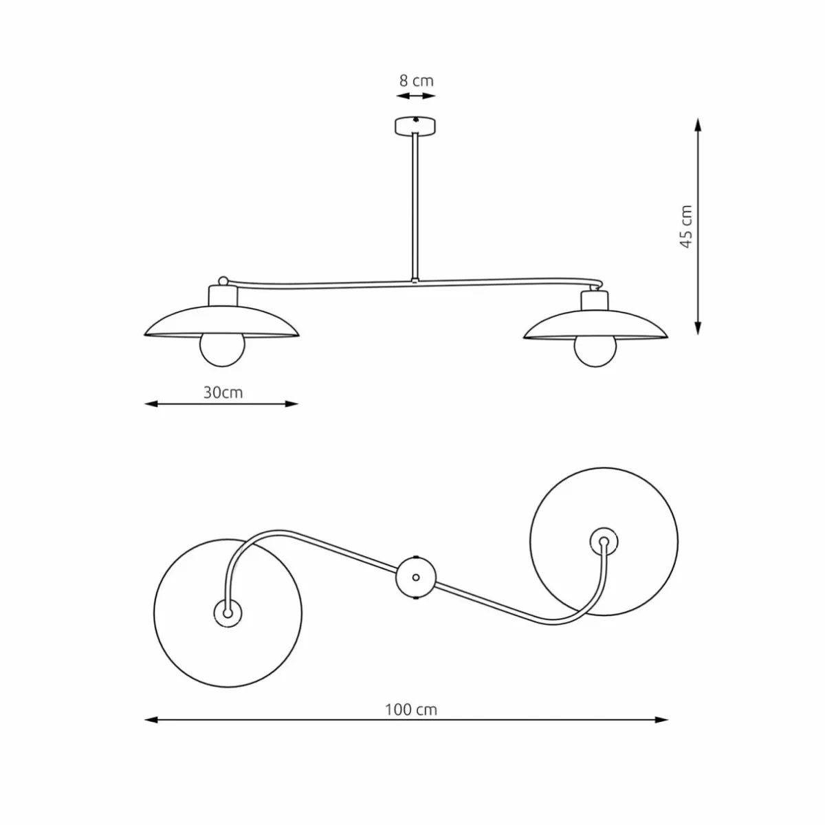 plafonnier_foster___lampes__cm_blanc_mtal_e_2.webp New EMIBIG LIGHTING Plafonnier Foster, à 2 lampes, 100 cm, blanc, métal, E27