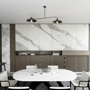Clearance EMIBIG LIGHTING Plafonnier Foster, à 2 lampes, 100 cm, noir, métal