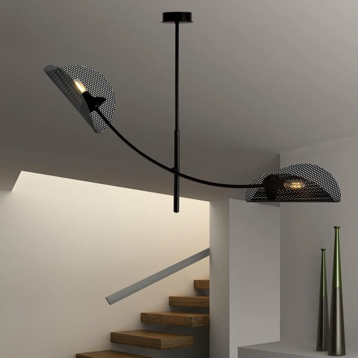 plafonnier_gladio_noir___lampes_1.webp Clearance EMIBIG LIGHTING Plafonnier Gladio, noir, à 2 lampes