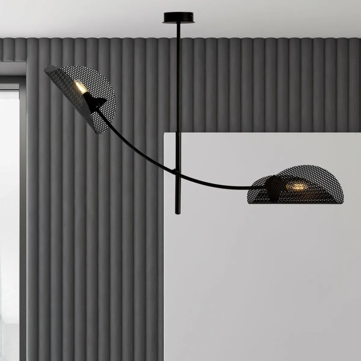 plafonnier_gladio_noir___lampes_2.webp Clearance EMIBIG LIGHTING Plafonnier Gladio, noir, à 2 lampes