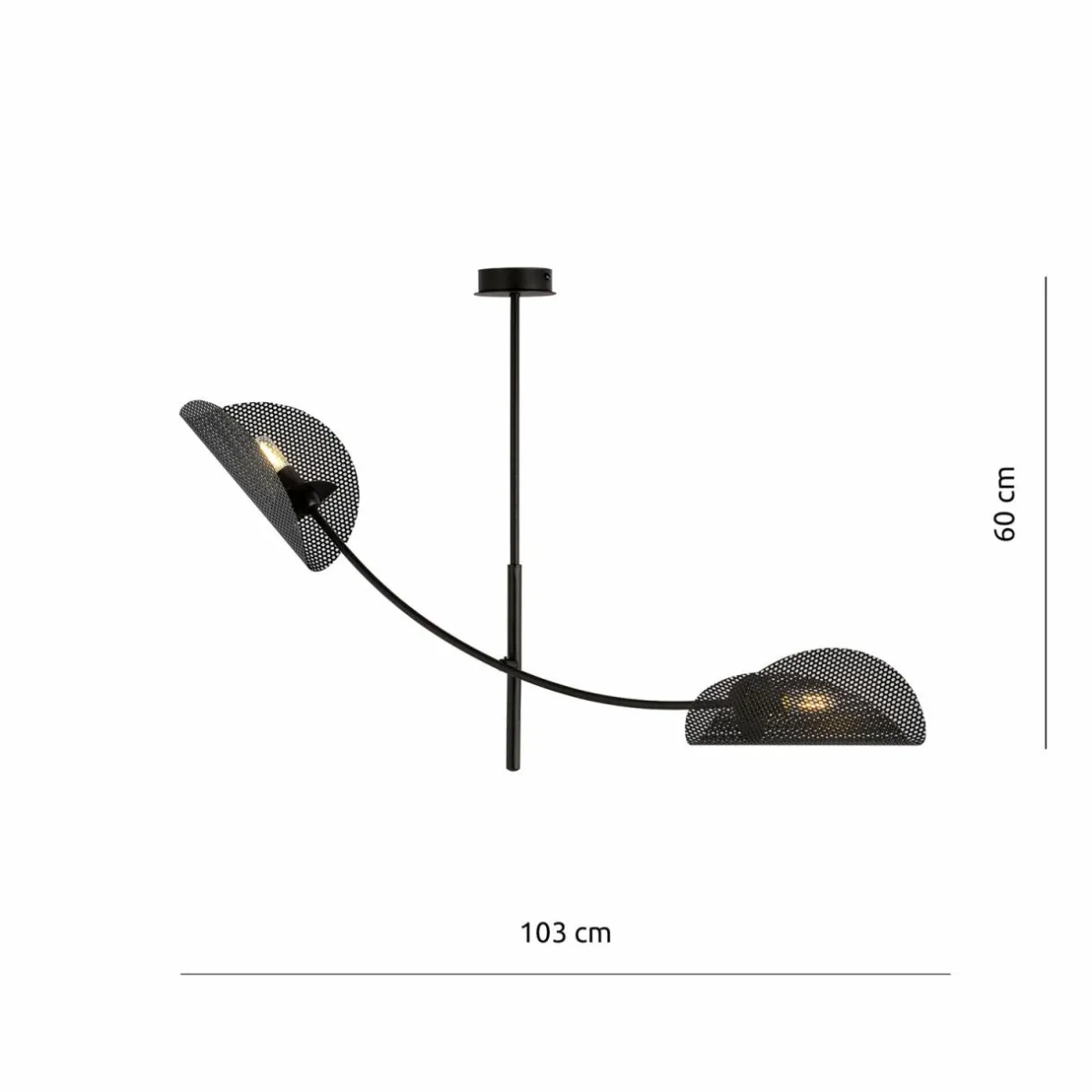 plafonnier_gladio_noir___lampes_3.webp Clearance EMIBIG LIGHTING Plafonnier Gladio, noir, à 2 lampes