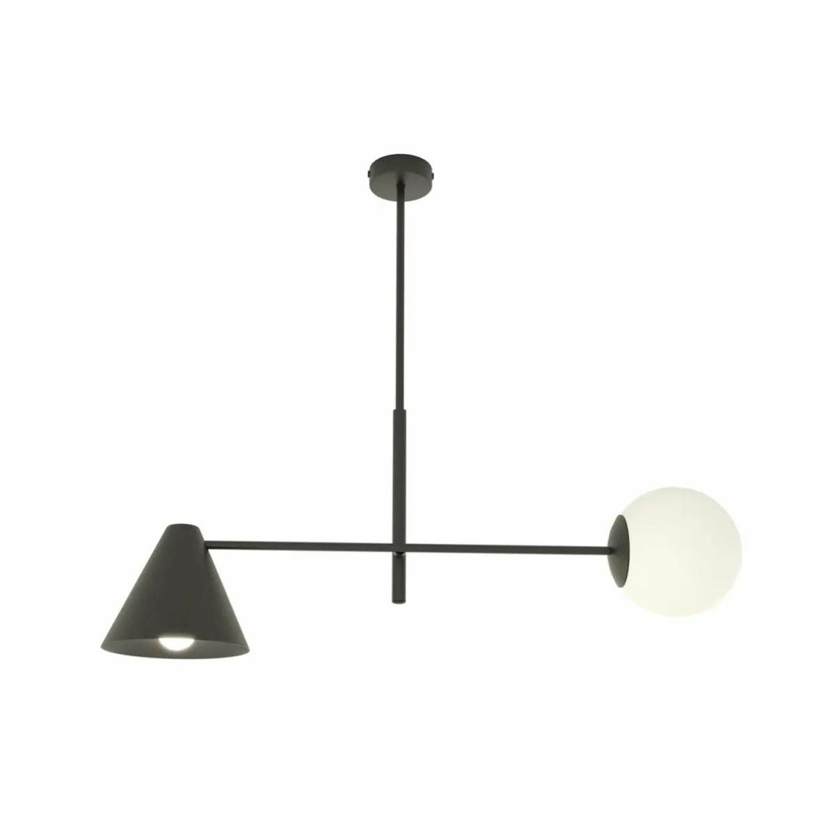 plafonnier_hermes__lampes_noir_verre__cm_e_1.webp Cheap EMIBIG LIGHTING Plafonnier Hermes, 2 lampes, noir, verre, 70 cm, E14