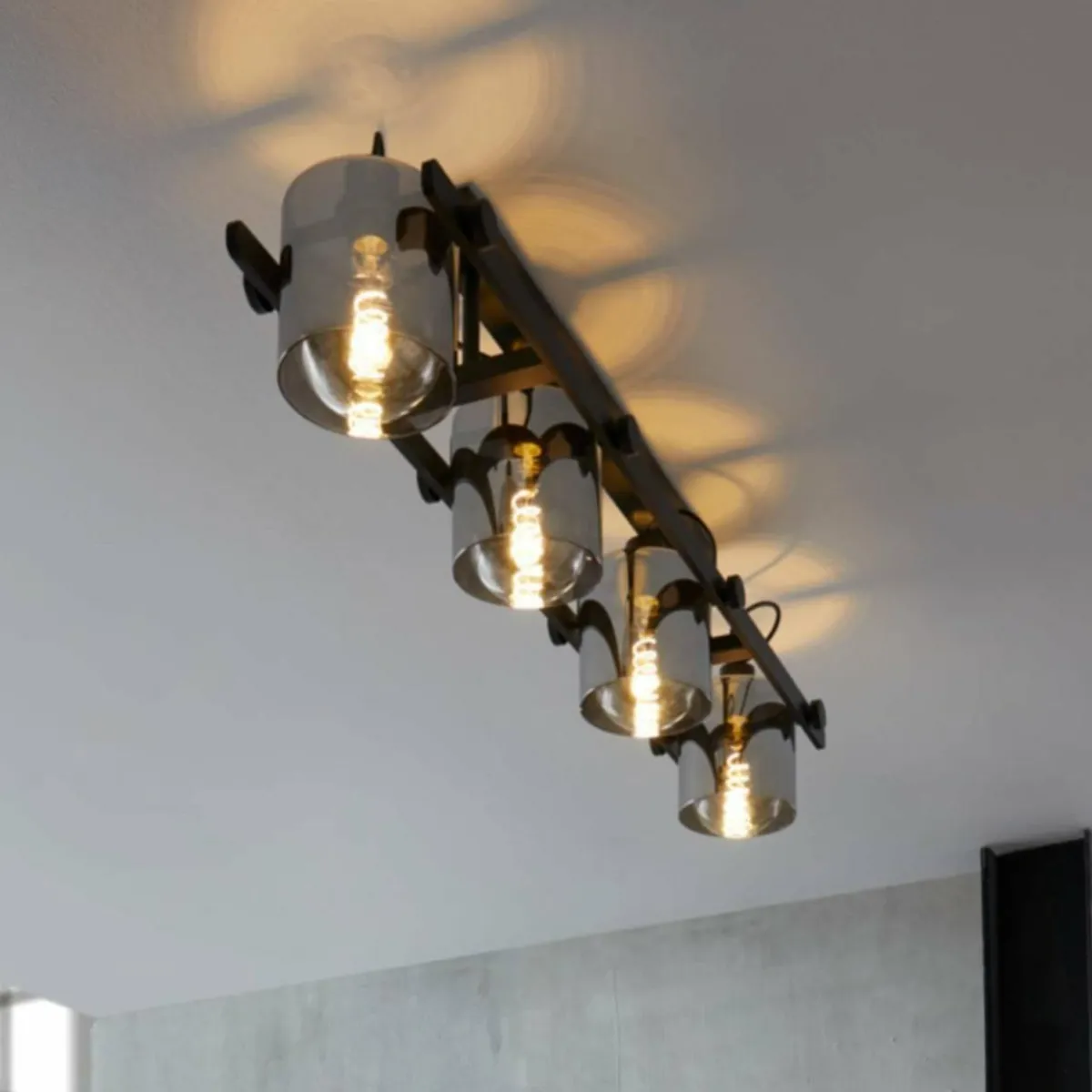 plafonnier_hornwood__longueur__cm_noir___lampes_0.webp Best EGLO Plafonnier Hornwood 2, longueur 111 cm, noir, à 4 lampes