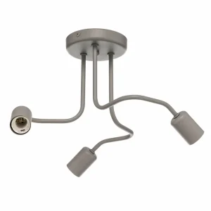 New Lamkur Plafonnier Joiy, étalé, 3 lampes, gris
