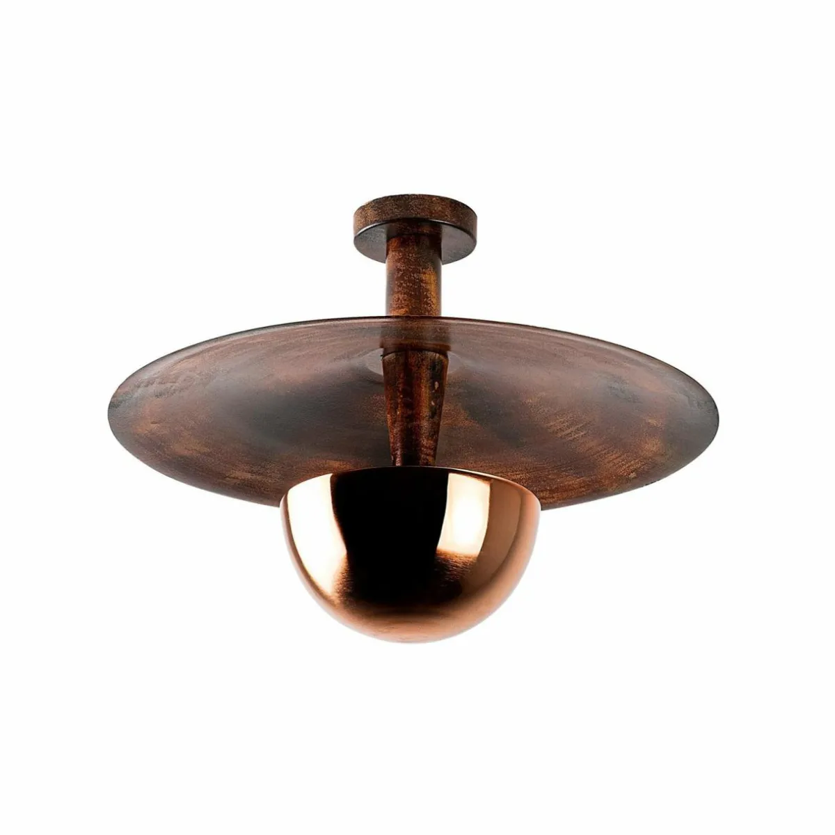plafonnier_kurt__couleur_cuivre_mtal___cm_1.webp Outlet Opviq Plafonnier Kurt 13355, couleur cuivre, métal, Ø 48 cm