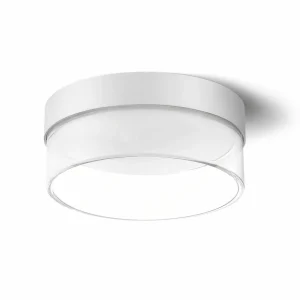 Cheap Linea Light Plafonnier LED Crumb, blanc, Ø 15,4 cm, fer, verre