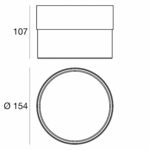 Cheap Linea Light Plafonnier LED Crumb, blanc, Ø 15,4 cm, fer, verre