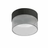 Online Linea Light Plafonnier LED Crumb, noir, Ø 10,4 cm, fer, verre
