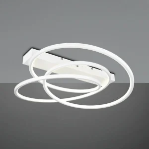 Outlet Trio Lighting Plafonnier LED Darvin, blanc, métal, plastique, CCT