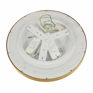Best Steinhauer Plafonnier LED Flady, doré, Ø 40 cm direct/indirect