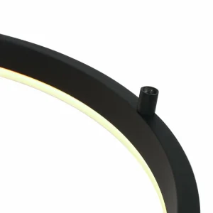 Outlet Steinhauer Plafonnier LED Mykty, noir, forme anneau, métal