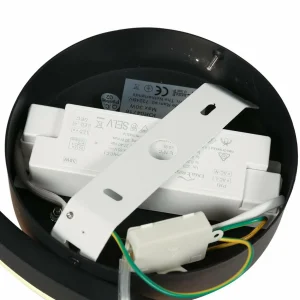 Outlet Steinhauer Plafonnier LED Mykty, noir, forme anneau, métal