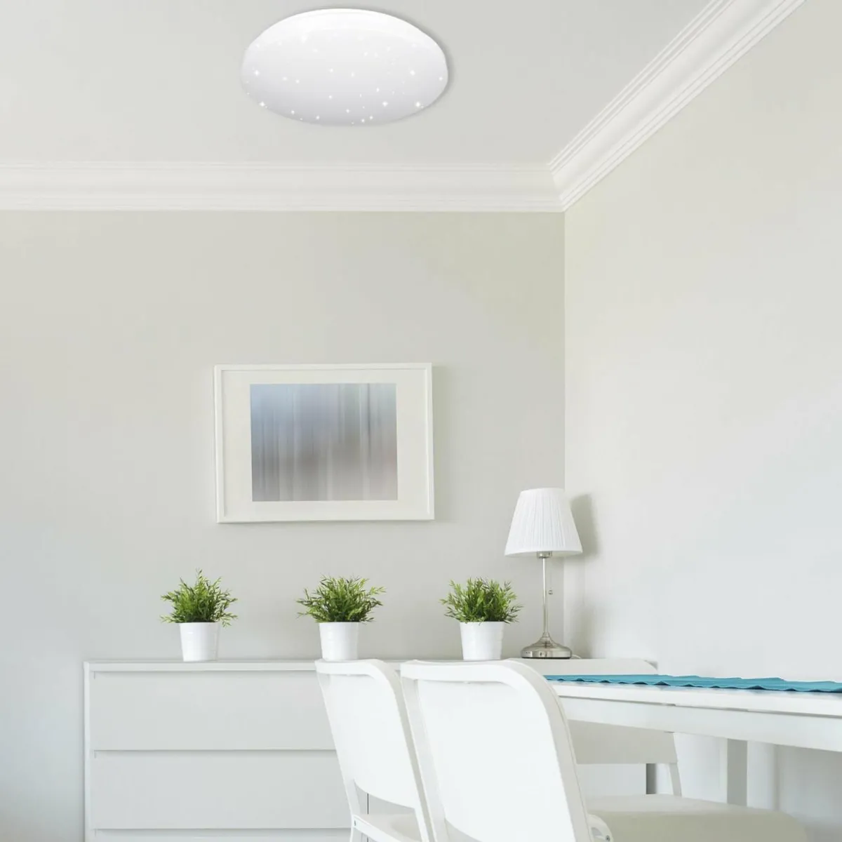 plafonnier_led_reva_star___cm_blanc_plastique_1.webp Discount Müller-Licht Plafonnier LED Reva Star, Ø 31 cm, blanc, plastique
