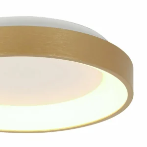Sale Steinhauer Plafonnier LED Ringlede, doré, hauteur 6 cm, Ø 28 cm