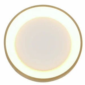 Fashion Steinhauer Plafonnier LED Ringlede, doré, hauteur 6 cm, Ø 38 cm