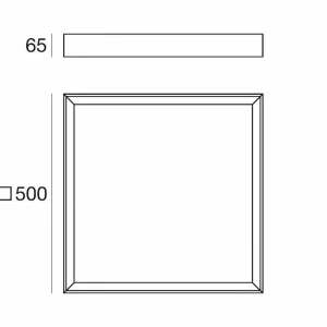 Cheap Linea Light Plafonnier LED Tara Q, 50 x 50 cm, noir, 3.000 K, aluminium
