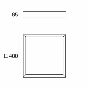 Outlet Linea Light Plafonnier LED Tara Q, 40 x 40 cm, noir, 3.000 K, aluminium