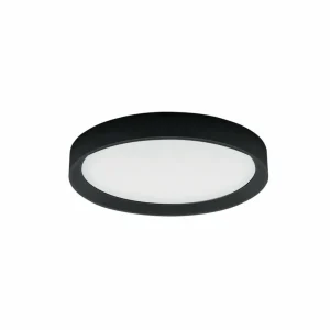 Flash Sale Linea Light Plafonnier LED Tara R, Ø 50,7 cm, noir, aluminium, 3.000 K
