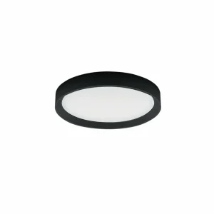Discount Linea Light Plafonnier LED Tara R, Ø 41,4 cm, noir, aluminium, 3.000 K