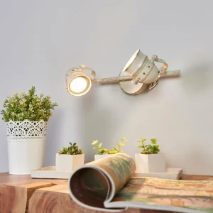Sale Lindby Plafonnier Leonor à 2 lampes en blanc