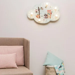 Clearance Elobra Plafonnier Little Indians nuage, menthe