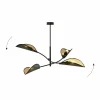 Online EMIBIG LIGHTING Plafonnier Lotus, noir/doré, à 4 lampes
