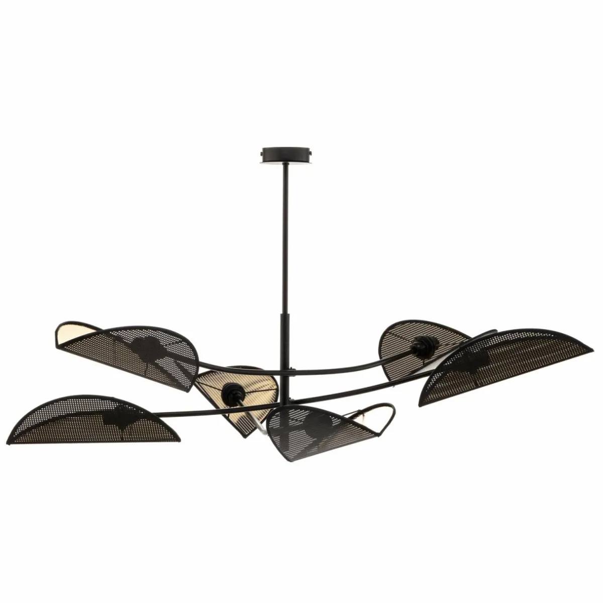 plafonnier_lotus_noirdor__lampes_2-1.webp Clearance Euluna Plafonnier Lotus, noir/doré, à 6 lampes