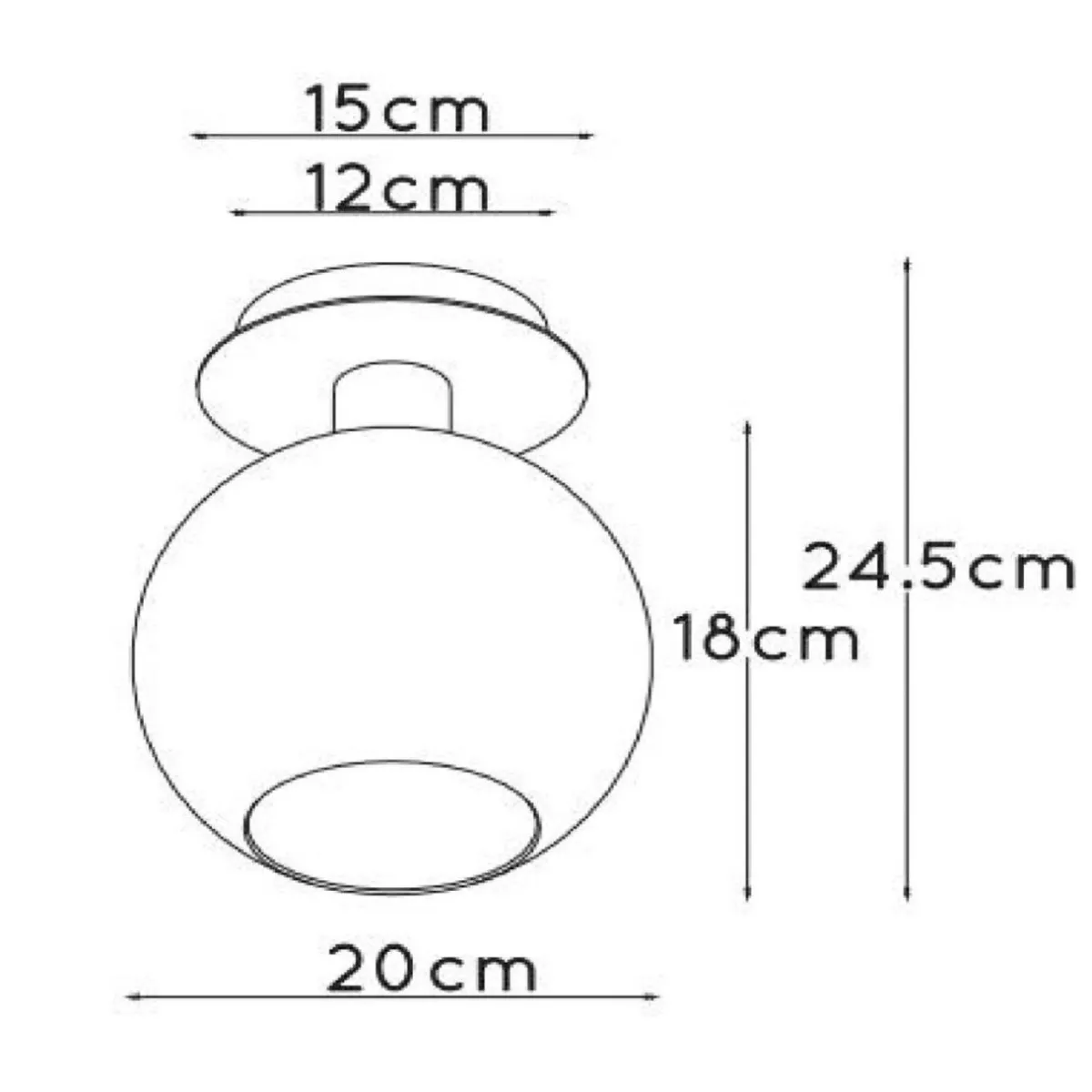 plafonnier_marius_abatjour_verre_noir__lampe_0.webp Clearance Lucide Plafonnier Marius, abat-jour verre, noir, 1 lampe