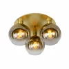 Cheap Lucide Plafonnier Marius, doré, Ø 50 cm, verre, à 3 lampes