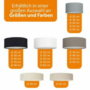 Outlet Smartwares Plafonnier Mia, noir, Ø 60 cm