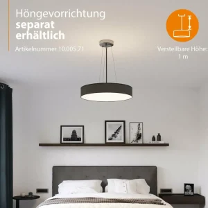 Outlet Smartwares Plafonnier Mia, noir, Ø 60 cm