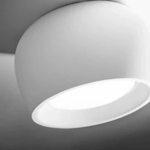 Sale TECNICO by Sforzin Plafonnier Mysia, blanc, plâtre, Ø 11 cm, GX53