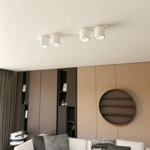 Fashion EMIBIG LIGHTING Plafonnier Nano, blanc, à 4 lampes, métal